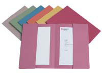 CEB CE pink manilla foolscap double pocket files,
