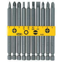 Ck 100mm 10 Piece Mixed Pozi - Phillips - Torx Driver Bit Set