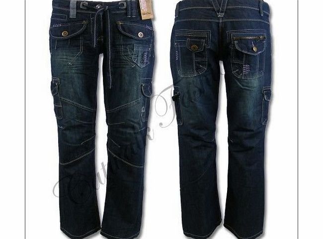 CELEB LOOK A20 NEW LADIES BOOTCUT COMBAT TROUSERS WOMENS DENIM JEANS PANTS 8-16 (16 (44))