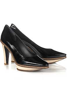 Patent leather pumps