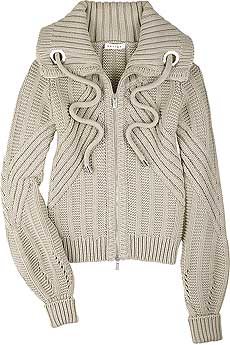 Sailing stitch zipped cardigan