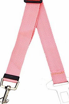 CellDeal Dog Pet Car Safety Seat Belt Harness Restraint Lead Adjustable Travel Clip (Light Pink)