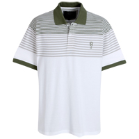 Celtic Heritage Lisbon Stripe Polo Shirt - White.