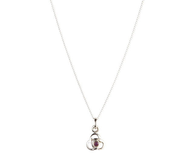 Knot Birthstone Pendant July Ruby