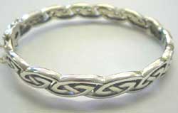 Celtic Oval Hinged Bangle