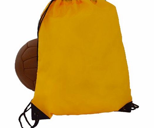 CENTRIX PREMIUM GYMSAC DRAWSTRING GYM BAG RUCKSACK - 13 COLOURS (GOLDEN YELLOW)