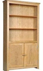 HAMILTON MELLOWED OAK TALL BOOK CASE WITH DOORS FROM CENTURION PINE