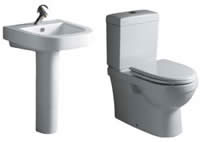 Ceramica Cubic Full Pedestal 4 Piece Bathroom Suite