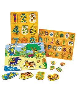 Farm Animals Kids Wooden Jigsaw Set