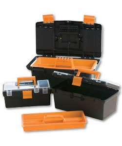 Challenge 3 in 1 Plastic Tool Box Set