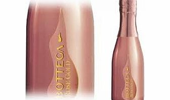 CHAMPAGNE BOX BOTTEGA ROSE GOLD PROSECCO MINI BOTTLE 20CL