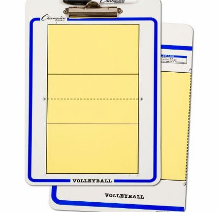 Champion Sports Champion Dry-Erase 2 Sided Volleyball Coach-Coaches-Coaching Board With Marker