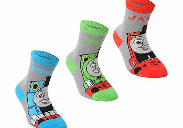 Character Kids Engine 3 Pack Crew Sock Infant Boys Blue Chd C8-C13