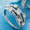 & Colvard 18ct White Gold Multi Stone Ring