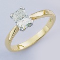 moissanite radiant-cut ring