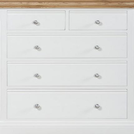 Charleston 2 3 Drawer Chest in Stone White and Oak