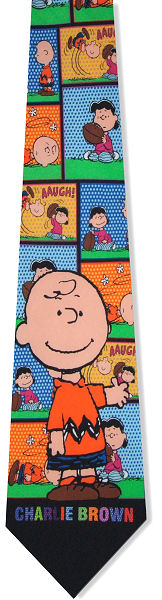 Charlie Brown Comic Silk Tie