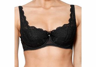 Charnos Cherub black half padded bra