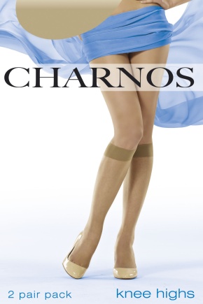 Ladies 2 Pair Charnos Simply Bare Knee Highs In