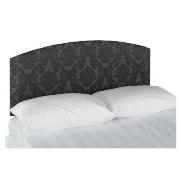 Chatsworth Damask Double Headboard, Black