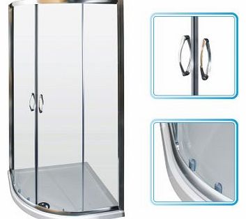 900mm Bathroom Glass Quadrant Corner