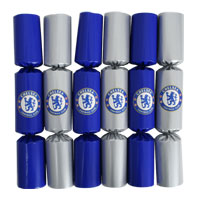 Chelsea 6 pack of Crackers in Box - Blue/Silver.