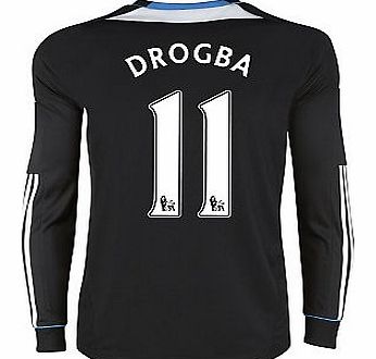 Chelsea Away Shirt Adidas 2011-12 Chelsea L/S Away Shirt (Drogba 11)