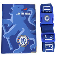 Leather Passport Holder with Luggage