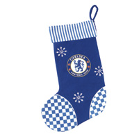 Xmas Santa Stocking - Blue/White.