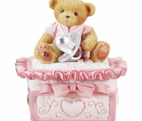 Cherished Teddies Christening Covered Box Girl