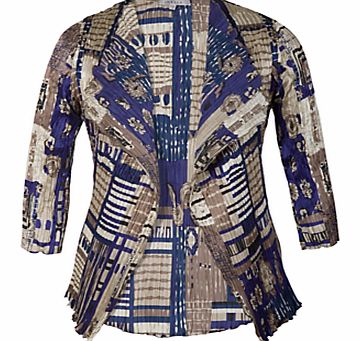 Abstract Print Shrug, Cappuccino