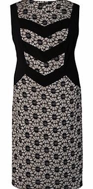 Daisy Contrast Trim Dress, Grey