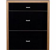 Chest Berkeley Black 3 Drawer Chest