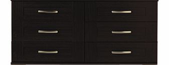 Oslo 6 Drawer Chest - Black