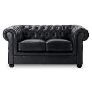 leather sofa regular, black