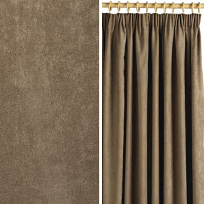 Pencil Pleat Curtains- Coffee- W201 x Drop 137cm