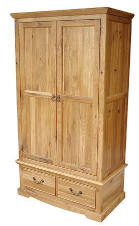 chichester Oak 2 Drawer Wardrobe