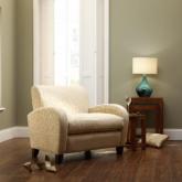 chill 2 Seat Sofa - Sanderson Rhythum Ivory - Dark leg stain
