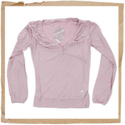 Long Sleeve Jersey Top Light Purple