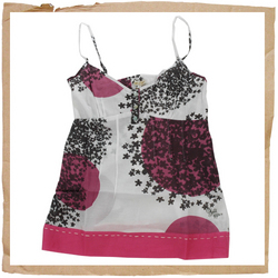 Vest Top White/Pink