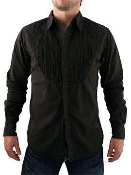 Black Front Bib Shirt