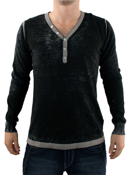 Black/Grey Fine Gauge Knit