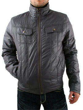 Grey Nylon Padded Jacket