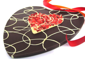 Chococo Dark Chocolate Heart on Heart