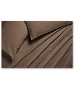 chocolate Flat Sheet Set King Size Bed