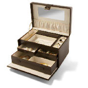 LEATHR EFFECT JEWELLERY BOX