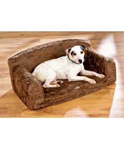 Chocolate Plush Pet Settee