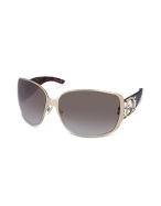 Indinight 1 - Swarovski Crystal Logo Metal Sunglasses