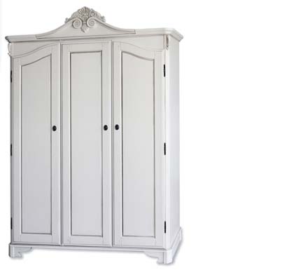 Beau White Triple Wardrobe