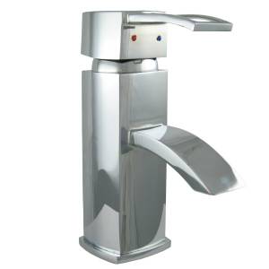 chrome Designer Mono Basin Curved Spout Lever